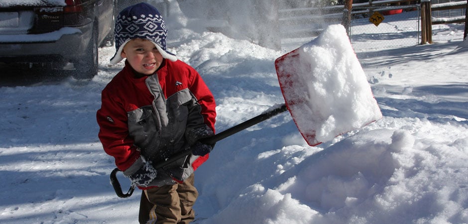 shoveling snow
